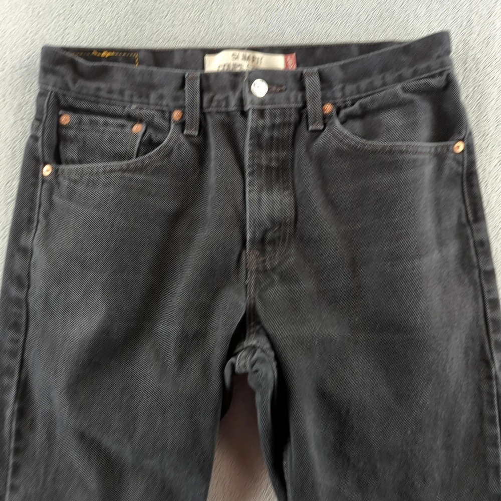 Vintage Levis Jeans 34x34 (Fits 32x30) Black Slim Straight Denim Pants Y2K EUC - Picture 11 of 12